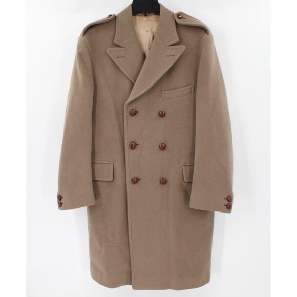 Vintage Alkit greatcoat Mens 44 Crombie Cloth double breasted military overcoat - Picture 1 of 16